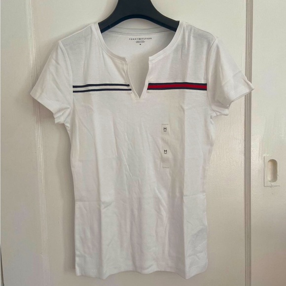 TOMMY HILFIGER Women Cotton T-SHIRT Size M - Picture 1 of 6